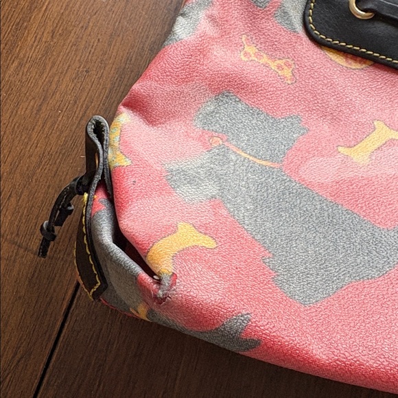 Vintage Dooney & Bourke Scottie Dog RED Tote Purse shoulder Bag - Picture 11 of 16